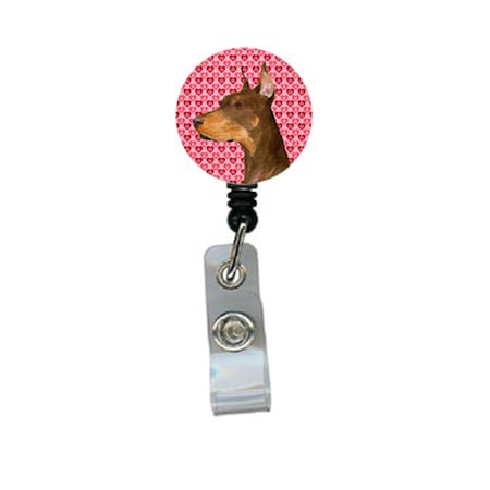 Teacher&Aposs Aid Doberman Retractable Badge Reel Or Id Holder With Clip TE3434937